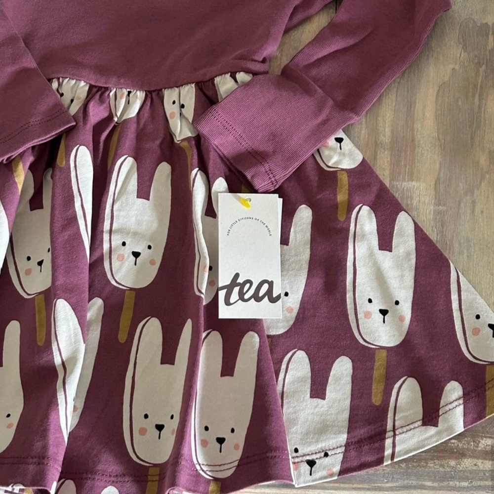 Tea Collection Bunny Pops Skirted Ballet Dress 🆕 - Picture 6 of 11